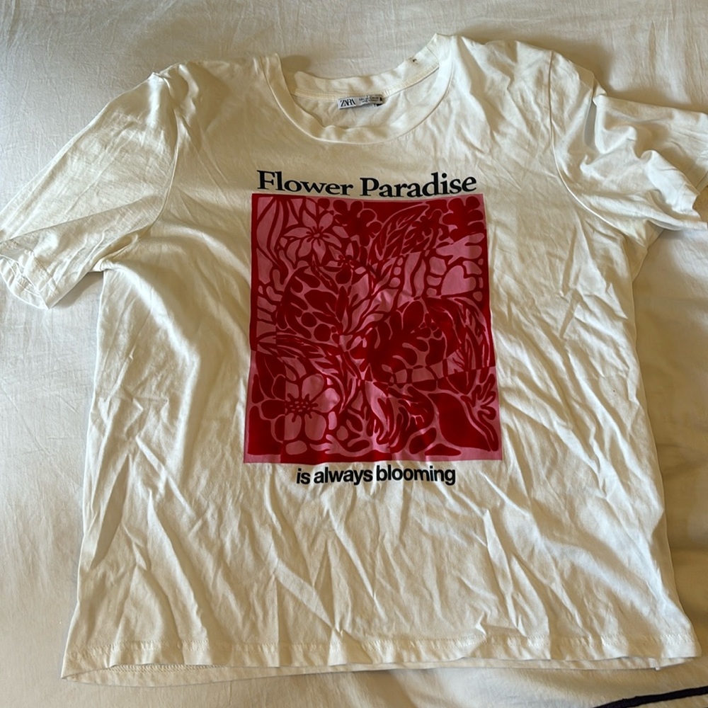 Zara spring flowers tee